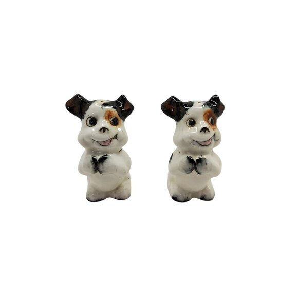 vintage 1950s porcelain made in japan animated dogs salt and pepper shakers. - Picture 1 of 4